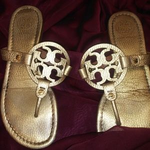 Tory Burch gold sandals